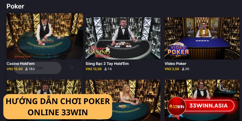Khám phá thế giới Poker online 33win bùng nổ - Chinh phục mọi ván bài 2 Khám phá thế giới Poker online 33win bùng nổ - Chinh phục mọi ván bài